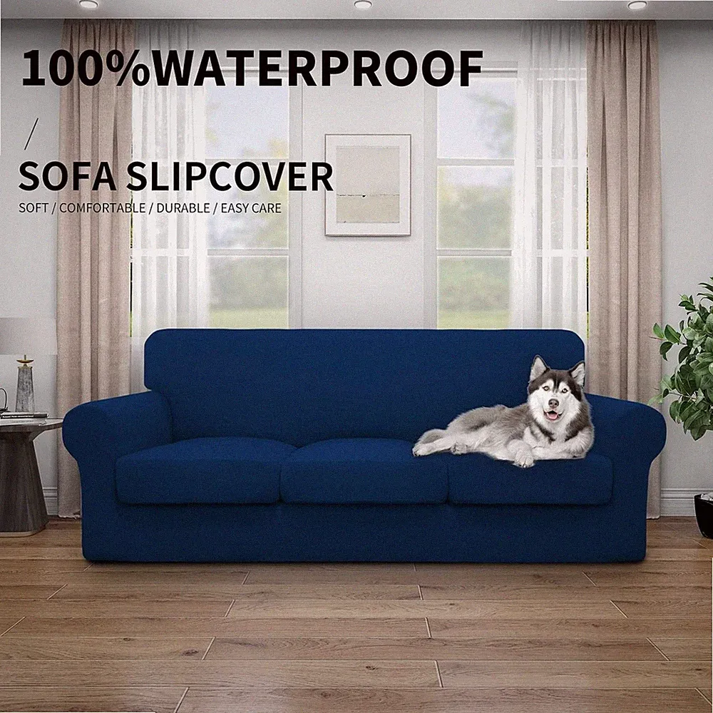 Navy Sofa Cover for Kids & Pets Protection