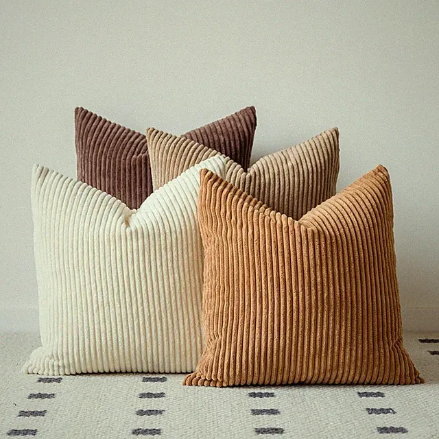 Neutral Couch Throw Pillow Covers 18X18 Inch Set of 4 Decorative