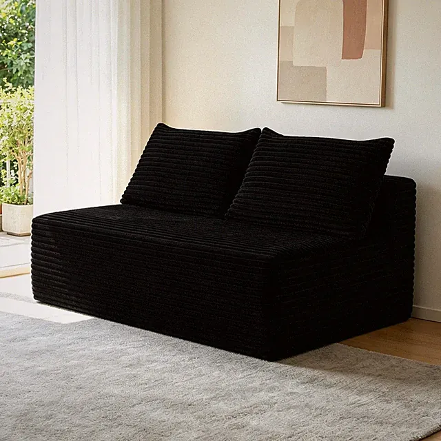 New-58" Cloud Sectional Couch, L-Shape Chaise with R-Shape Chaise with Deep