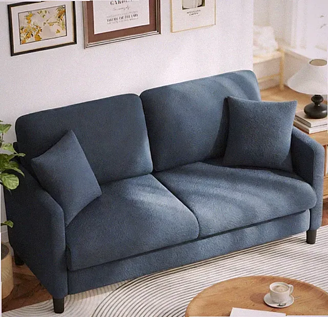 NEW 65" Comfy Loveseat Sofa Couch for Living Room, Small Space Office Sofa blue