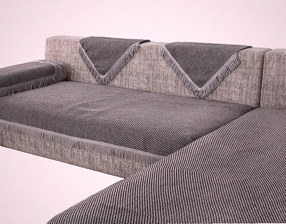 New and Improved Anti-Slip Grip Thick Linen Sofa Protector, Sectional Sofa Cover