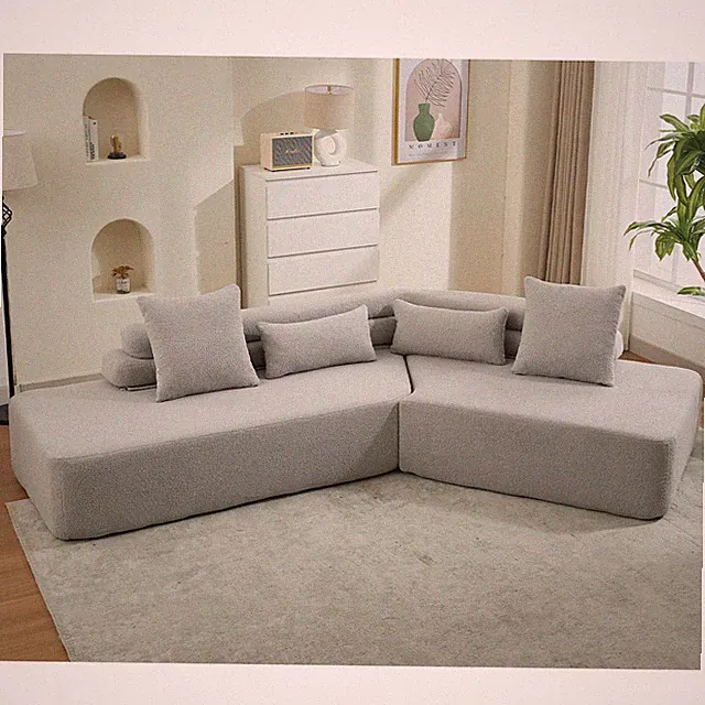 [NEW ARRIVED] [VIDEO PROVIDED] 128"Minimalist Cloud Sectional Couch ,Modern Co