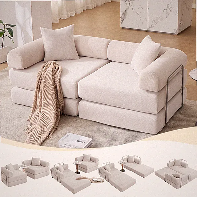 [NEW ARRIVED] [VIDEO PROVIDED]Modular Couch Sofa Bed for Apartment,Convertible