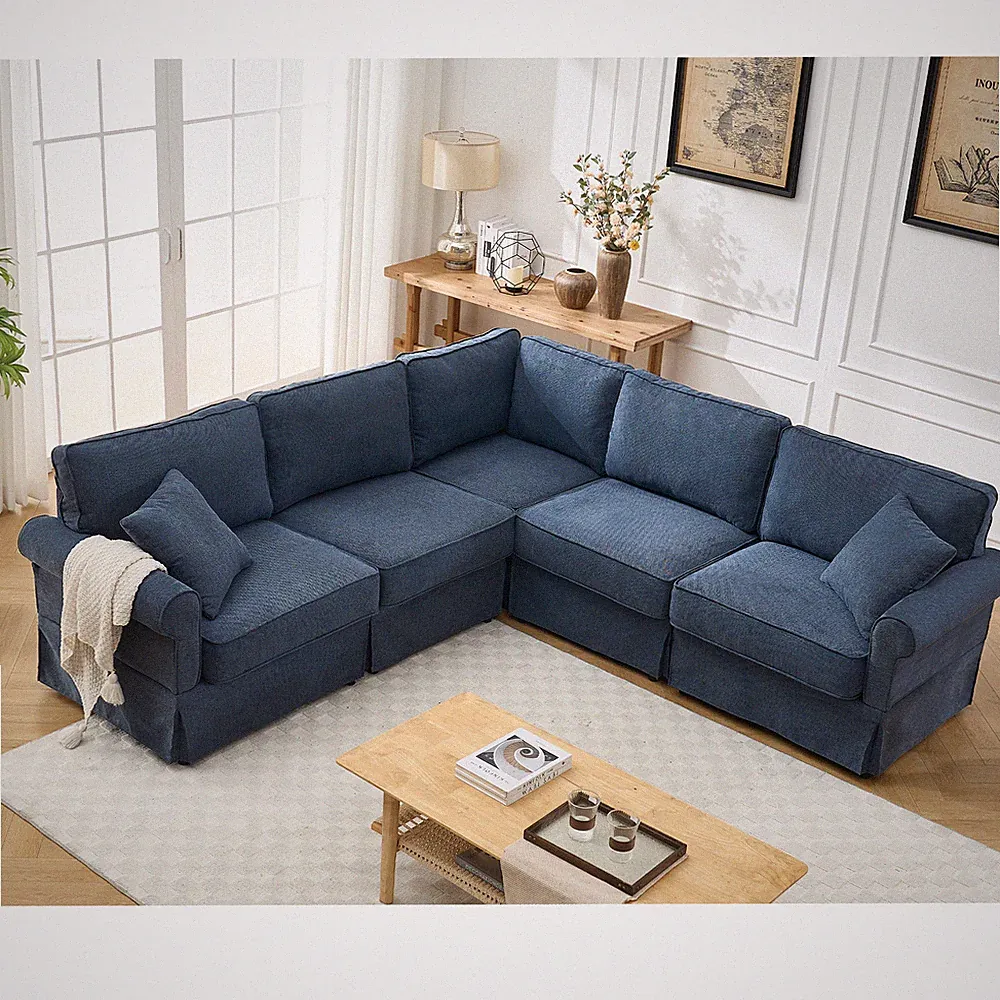 [NEW ARRIVED] [VIDEO PROVIDED] Modular Sectional Sofa Set,Convertible L Shap