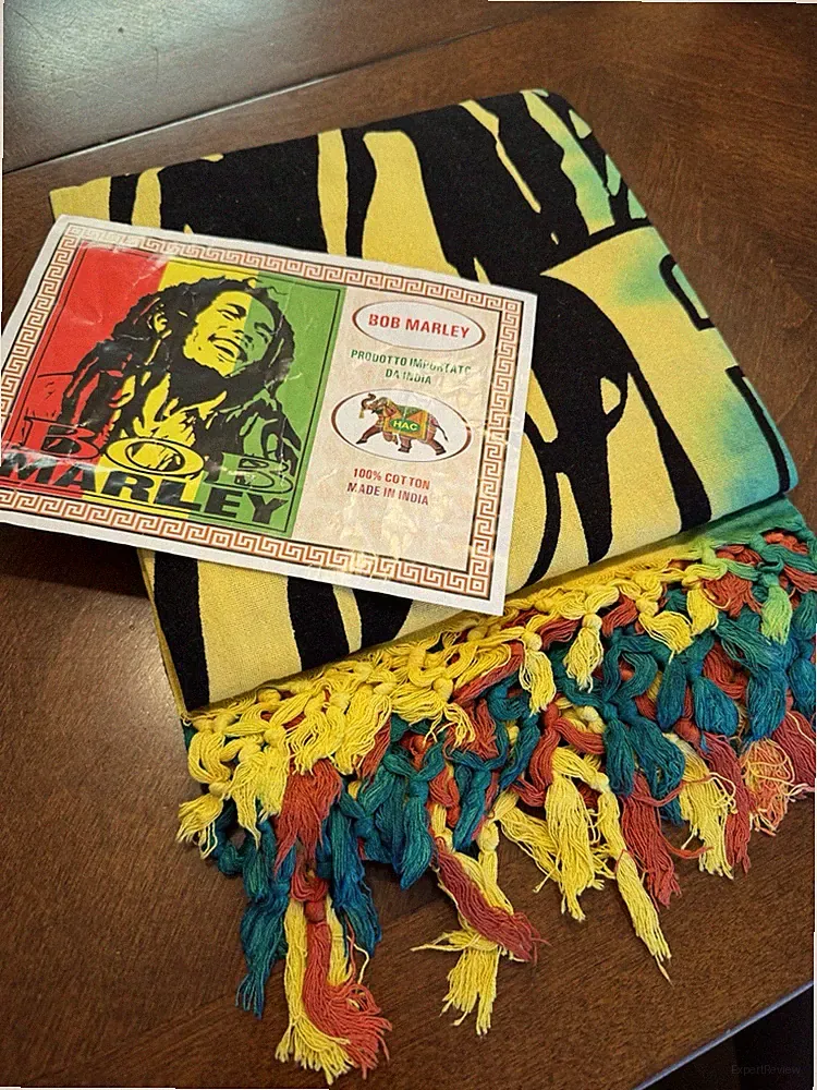 NEW Bob Marley Tie Dye Fringed Cotton Tapestry BED SOFA WALL Reggae 39" x 75"