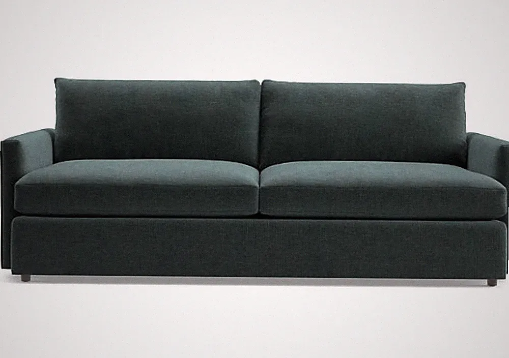 NEW Crate & Barrel Lounge Sofa 93” - Hansel Lagoon - Custom Made