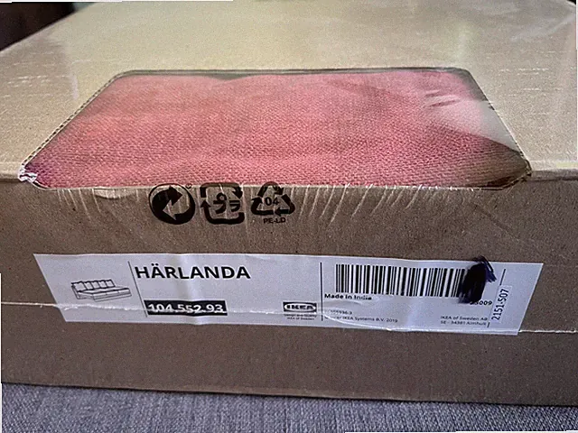 NEW Ikea HARLANDA 3-Seat Sofa Section Cover LJUNGEN LIGHT RED 104.552.93
