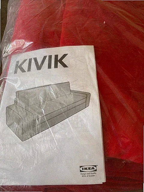 NEW IKEA KIVIK Sofabed Sofa Bed Sleeper Cover Slipcover Ingebo Bright Red - Open