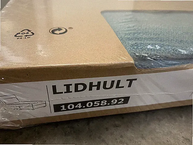 NEW IKEA LIDHULT Chaise Lounge Section Cover Slipcover - Gassebol Blue Gray