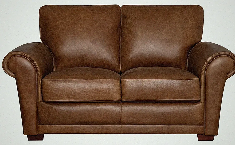 New Italian Leather Brown Cinnamon Buttery Soft Loveseat .Fabulous in every way