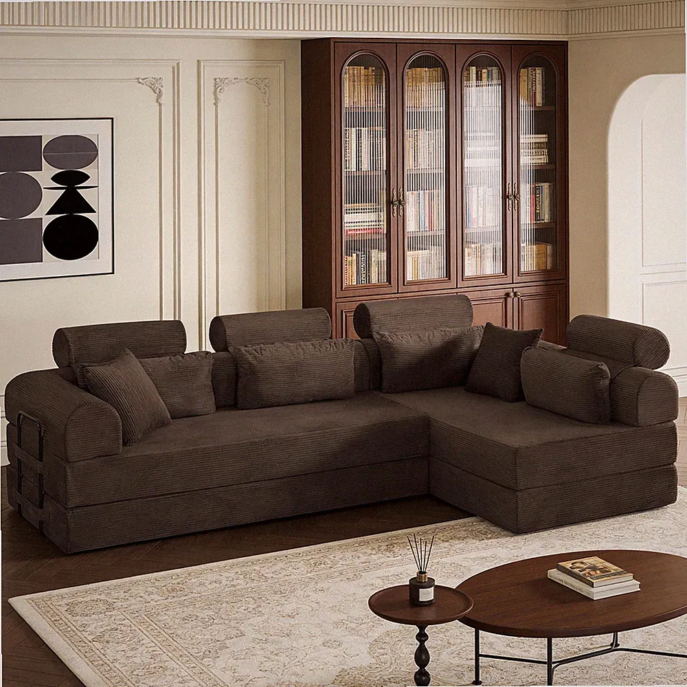 NEW-L shape Modular Sectional Sofa, Compressed Sectional Sofa Modern Minimalist