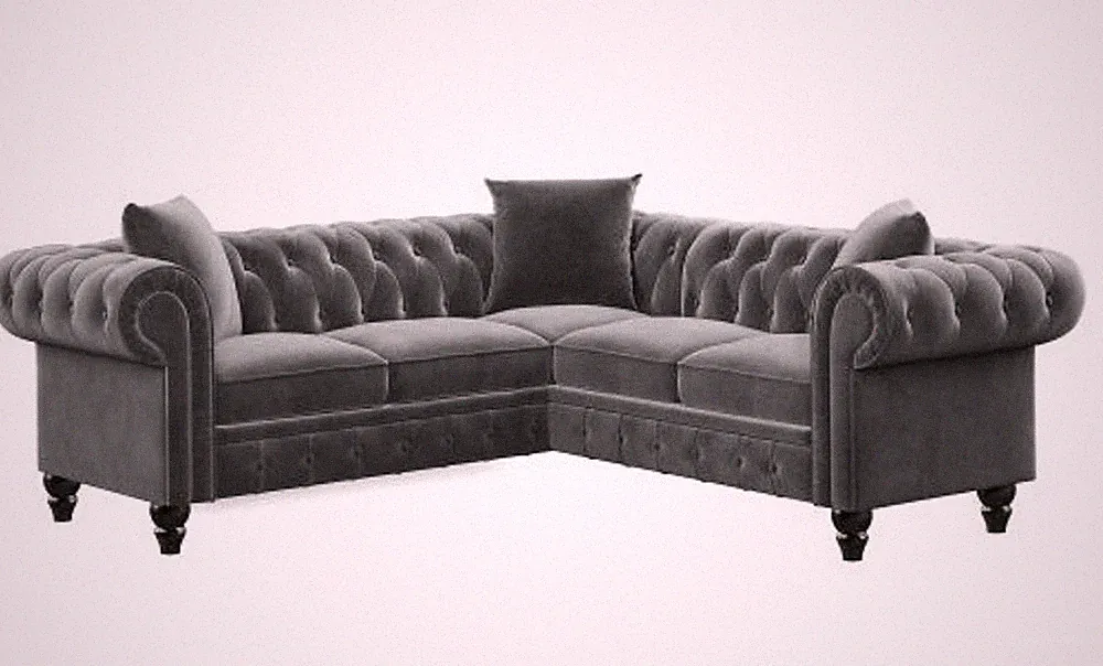 New Lotus Sofa 80"80"28 L Shaped Sectional Sofa 3 Pillows Included