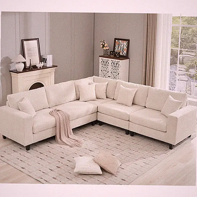 [NEW PACKAGING UPGRADE]Oversized Modular Sectional Sofa Set, L Shaped Couch,Co