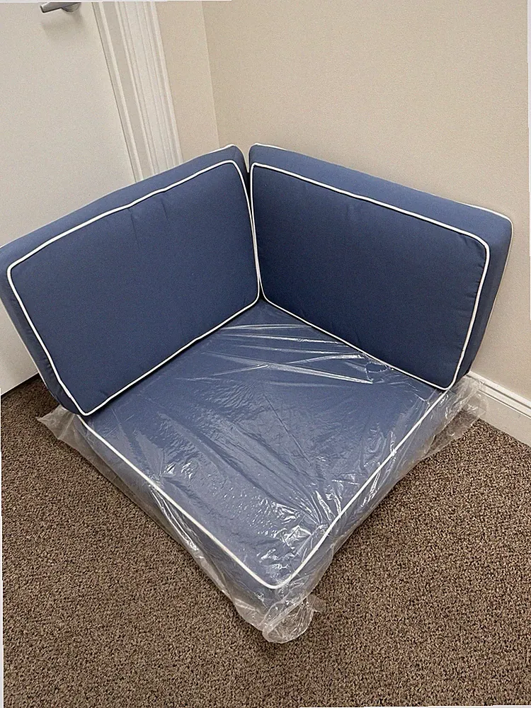 NEW Pottery Barn Outdoor Sectional Corner Cushion Sunbrella Blue