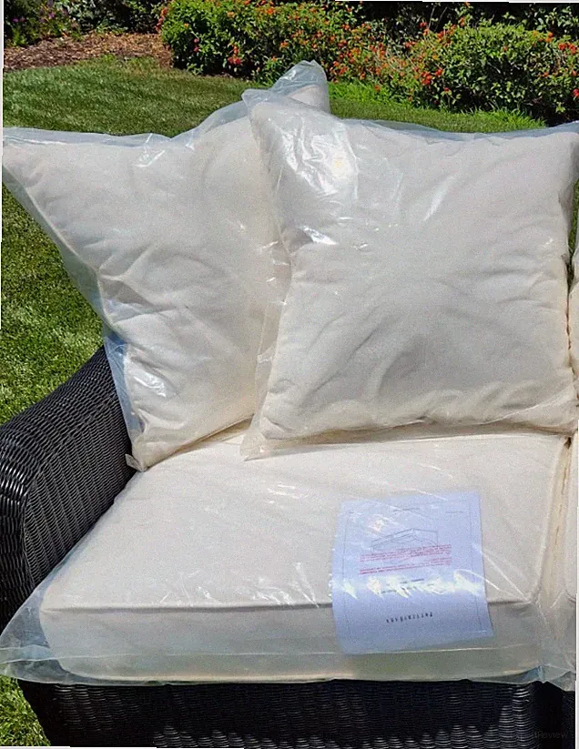 NEW Pottery Barn Palmetto Outdoor Sectional CUSHION SET Natural Canvas Slipcover