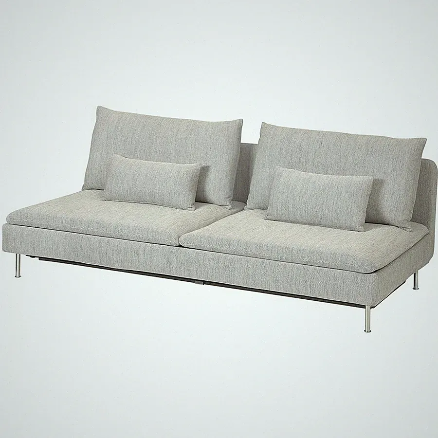 New SÖDERHAMN Cover for 3-seat sofa-bed section, Viarp beige/brown 105.968.63