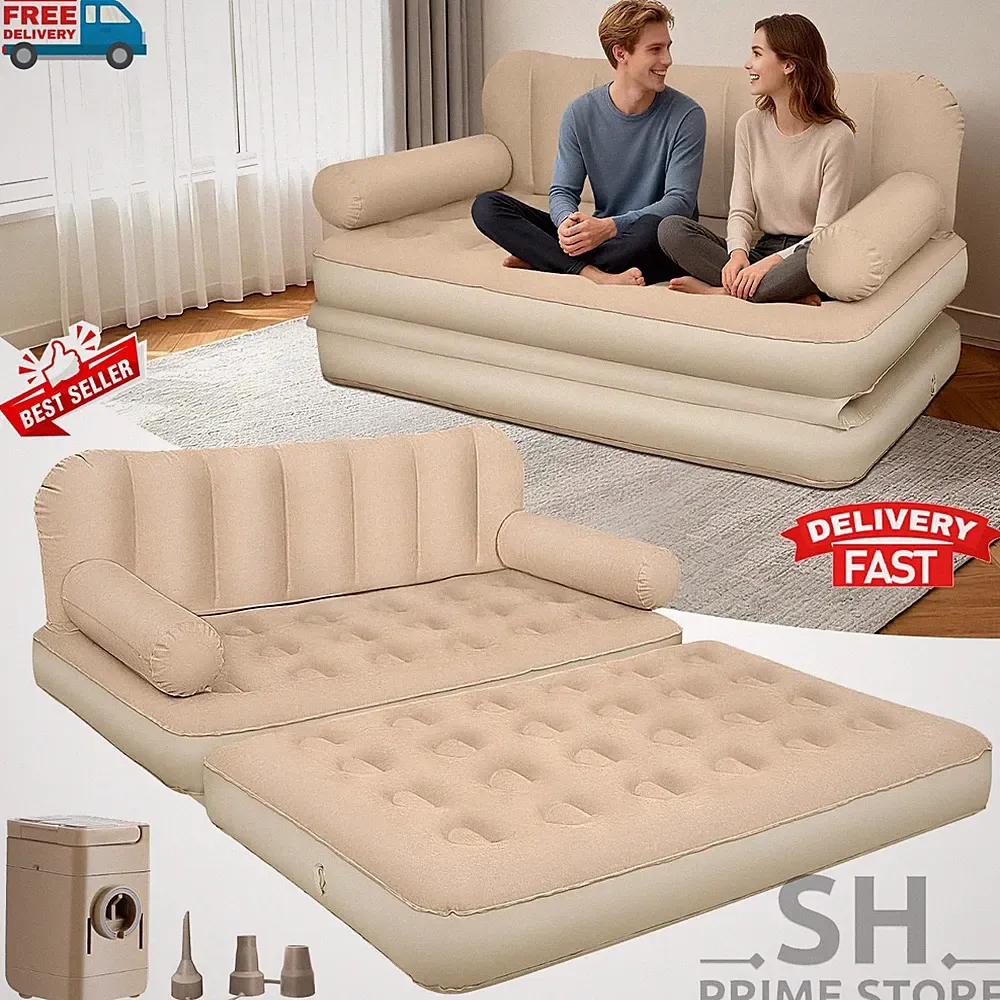 New Sofa Bed Sleeper Queen Size Inflatable Air Folding Futon Convertible Couch