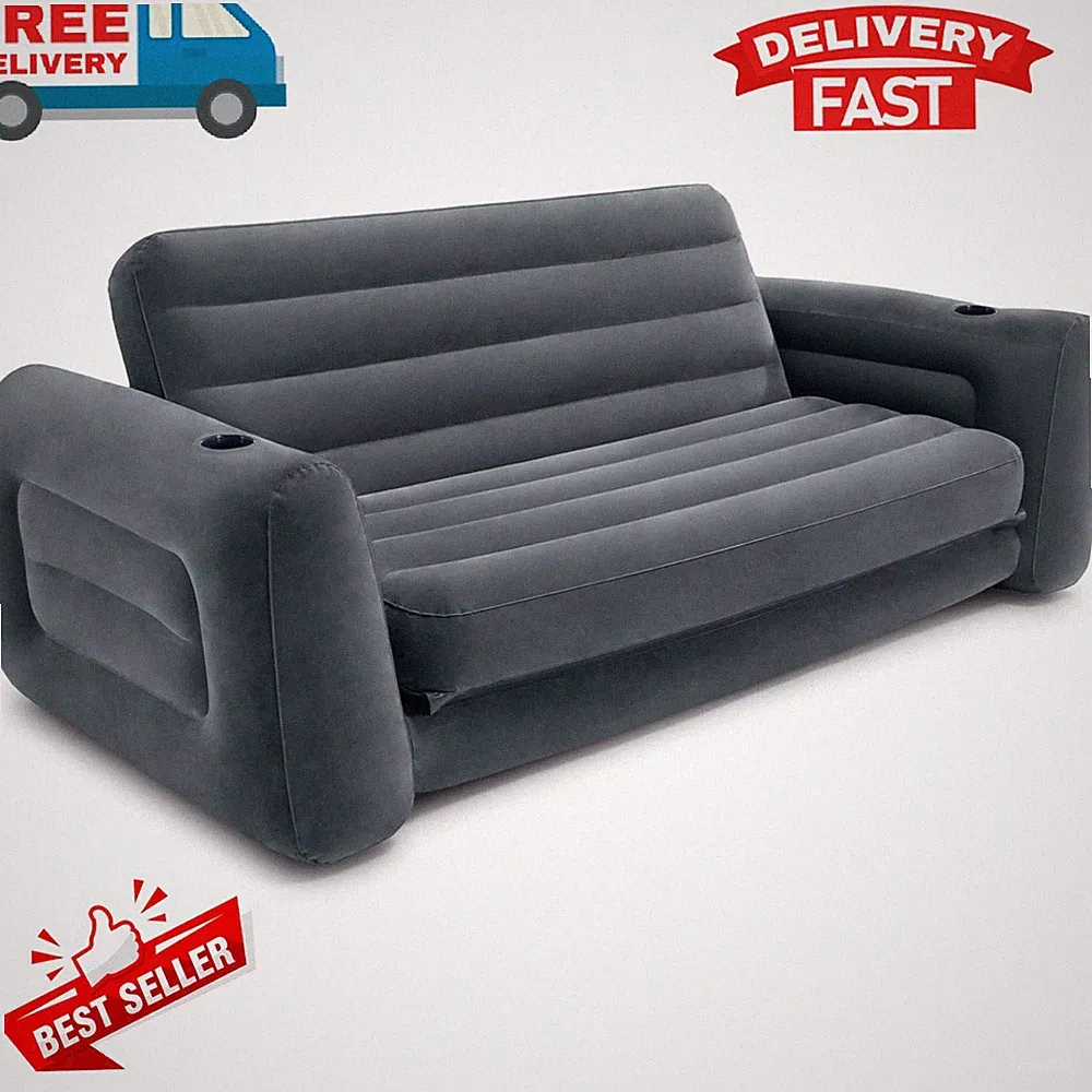 New Sofa Bed Sleeper Queen Size Inflatable Air Folding Futon Convertible Couch