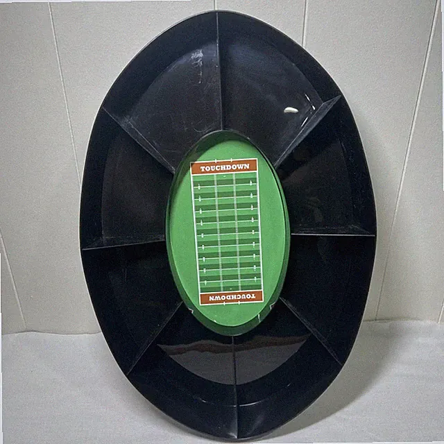 NEW Tailgate Football Serving Tray 8 Section Snack Holder Party SUPER BOWL