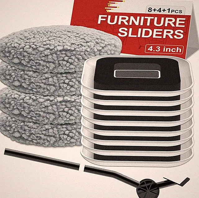 New Upgrade Furniture Sliders, Multi-Surface 3-in-1 4.3in 8+4+1Pack, White