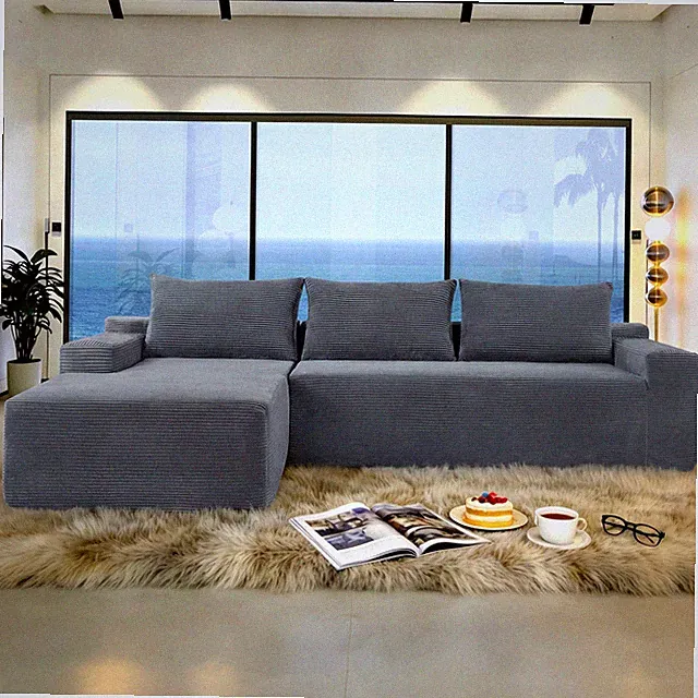 NEW2 96.9" Cloud Sectional Couch w/U-Shaped Chaise,Modern Modular Sofa w/Deep Se