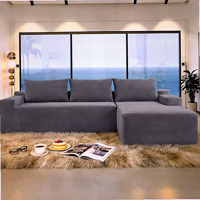 NEW2 96.9" Cloud Sectional Couch with L-Shape Chaise,Modern Modular Sofa with