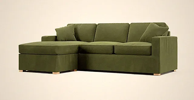 NIB Comfort Works slipcover for Room and Board 98" York forest green microfiber