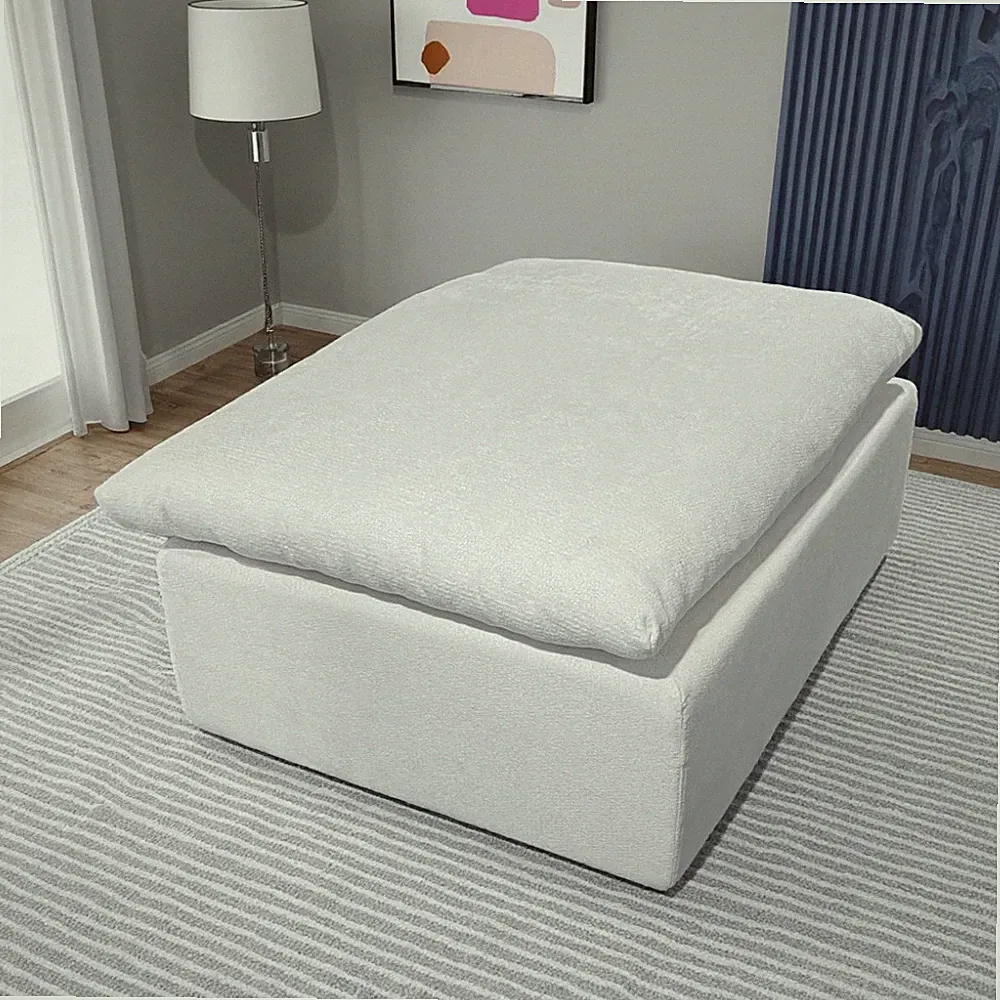 No Assembly Modular Sectional Sofa Plush Corduroy Reversible Chaise Lounge