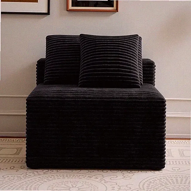 No Assembly Required Modular Sectional Couch for Small Space Corduroy Floor Sofa