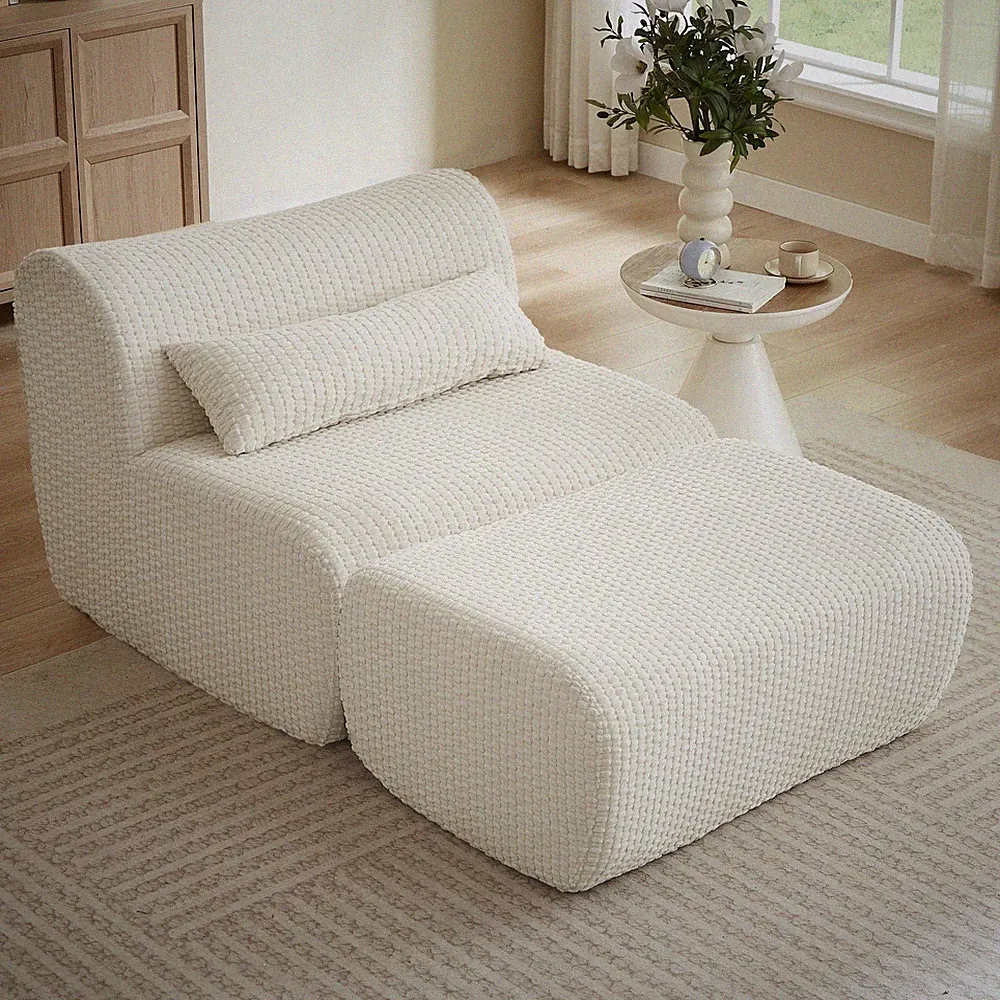No Assembly Required Oversized Modular Sectional Sofa with Removable Ottoman US