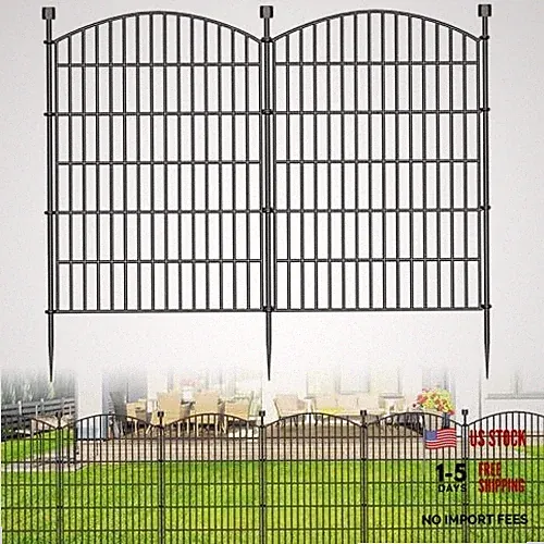 No Dig Decorative Garden Fence 5 Panels, 40 in 5 Pack - 40 in (H) x 11.8 ft (L)