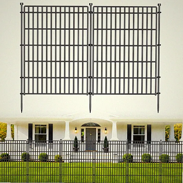 No Dig Garden Fence, Dog Fencing Outdoor for Yard, 5 Panels