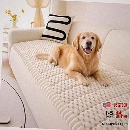 Non Slip Couch Cover for Dogs & Pets, Washable Sofa Seat 27.6" x 59" White