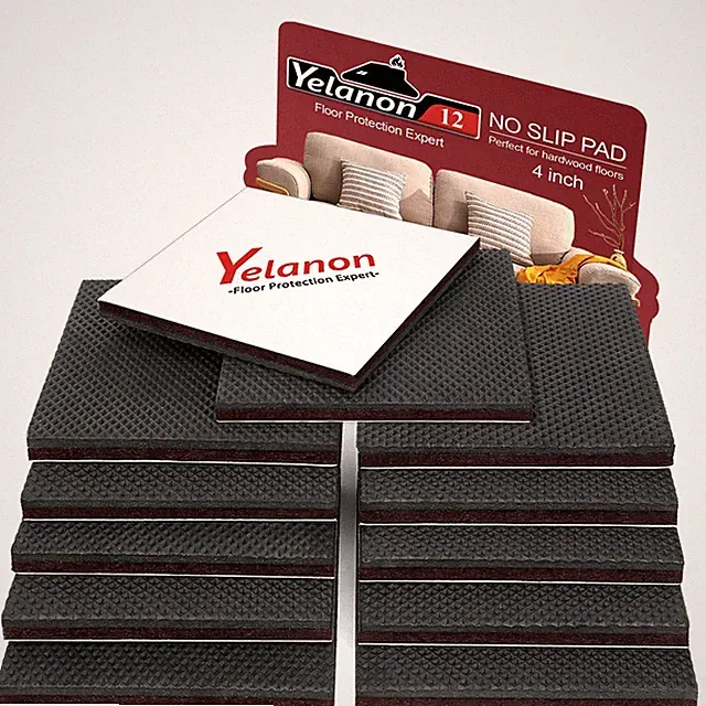 Non Slip Furniture Pads -12pcs 4" Furniture Grippers Hardwood Floors, Non Skid