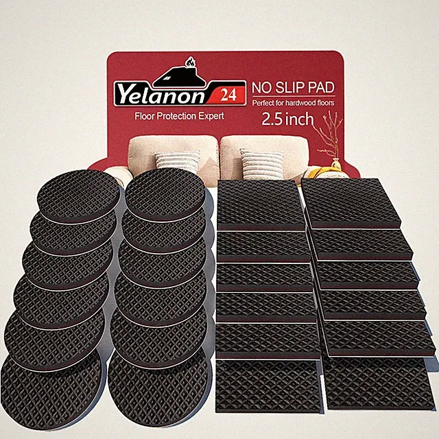 Non Slip Furniture Pads -24 Pcs 2.5 Furniture Grippers Non Skid for Furniture