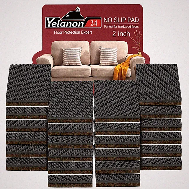 Non Slip Furniture Pads -24 pcs 2’’ Furniture Grippers Hardwood Floors Non S...
