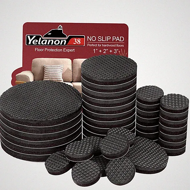 Non Slip Furniture Pads -38 pcs(1+2+3) Furniture Grippers Hardwood Floors , Non