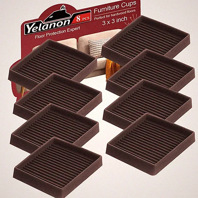 Non Slip Furniture Pads for Hardwood Floors -8 Pcs 3” Furniture Coasters Cups, A
