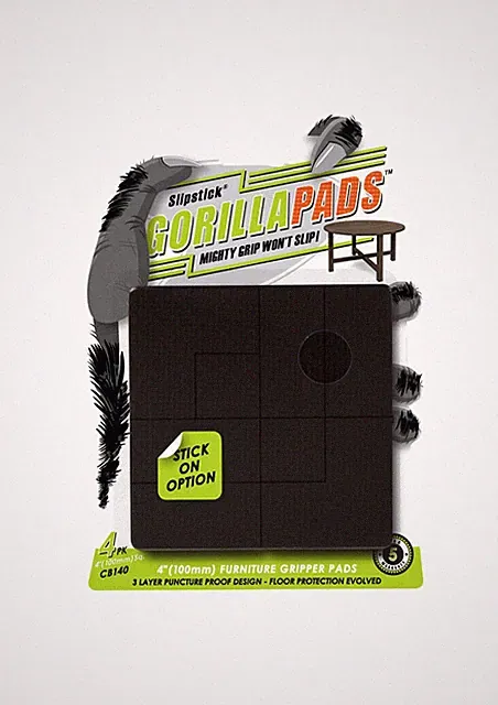 Non Slip Furniture Pads Gorilla Grip Floor Protectors Heavy Duty Cuttable