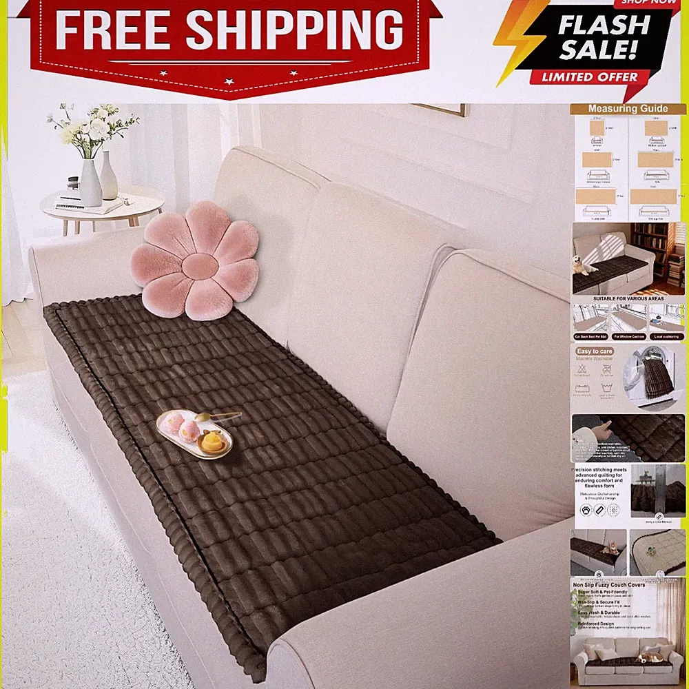 Non-Slip Loveseat Cover, Chocolate, 27.6''x56'' | Couch cover for dog, Sofa c...
