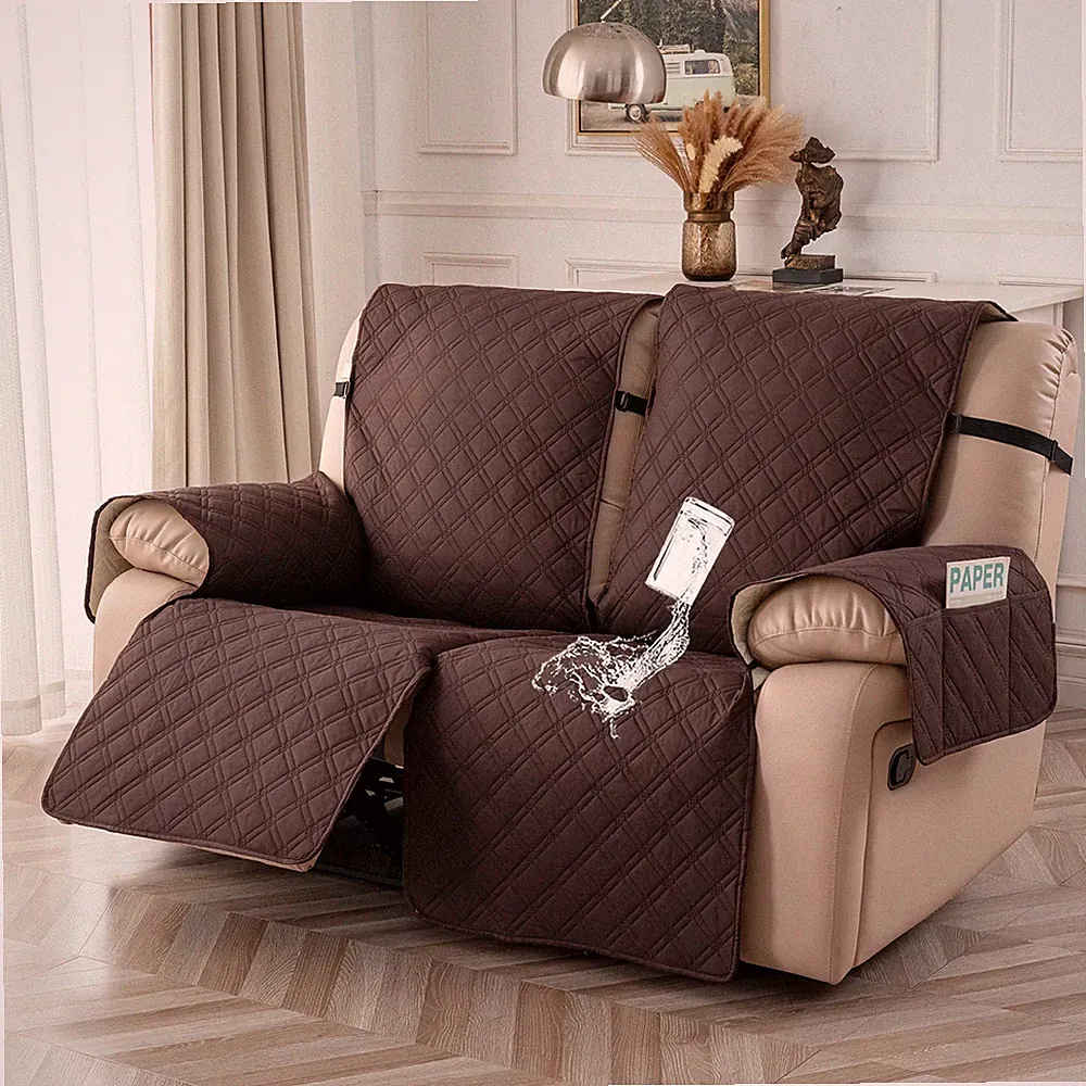 Non-slip waterproof sofa recliner set 2 seats, home decoration protection