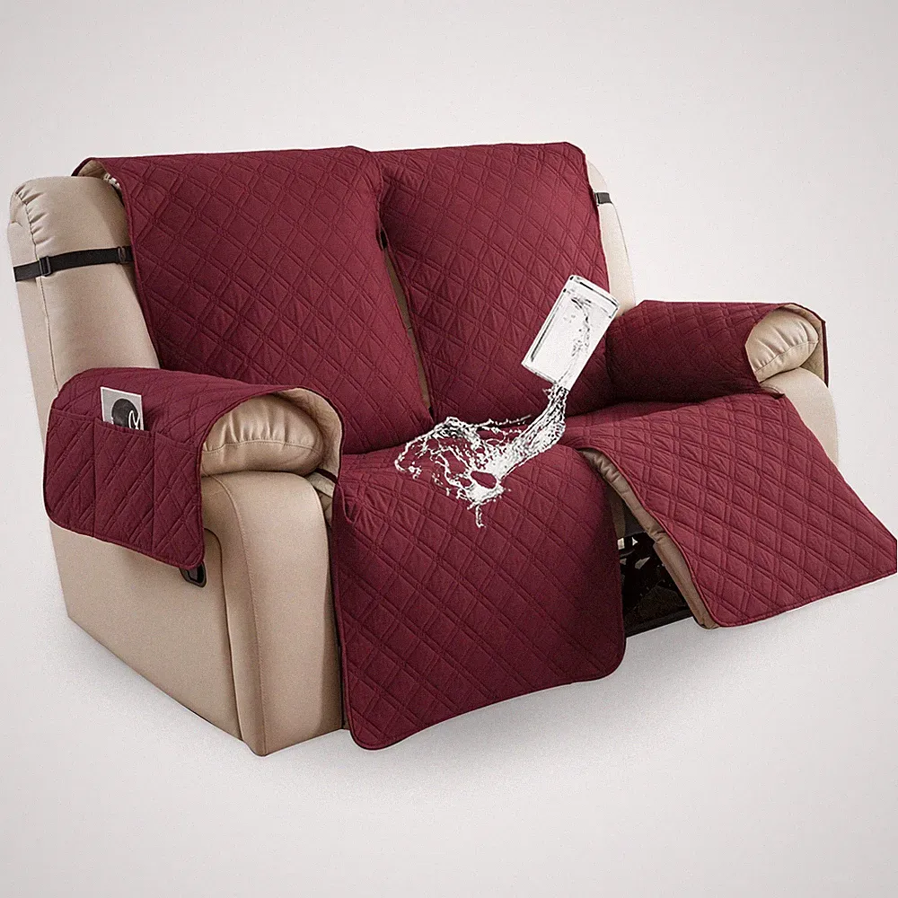 Non-slip waterproof sofa recliner set 2 seats, home decoration protection