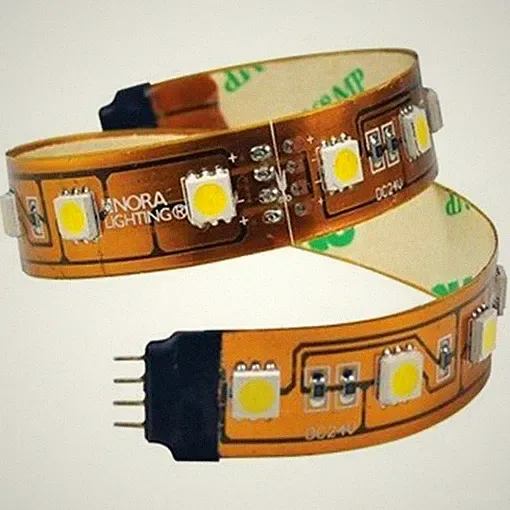 Nora Lighting 4 in. 24V Damp Label High Output Section LED Tape Light 3000K CCT