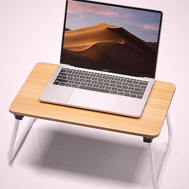 Oak Foldable Lap Desk Laptop Bed Table Portable Stand Couch Lightweight Mini