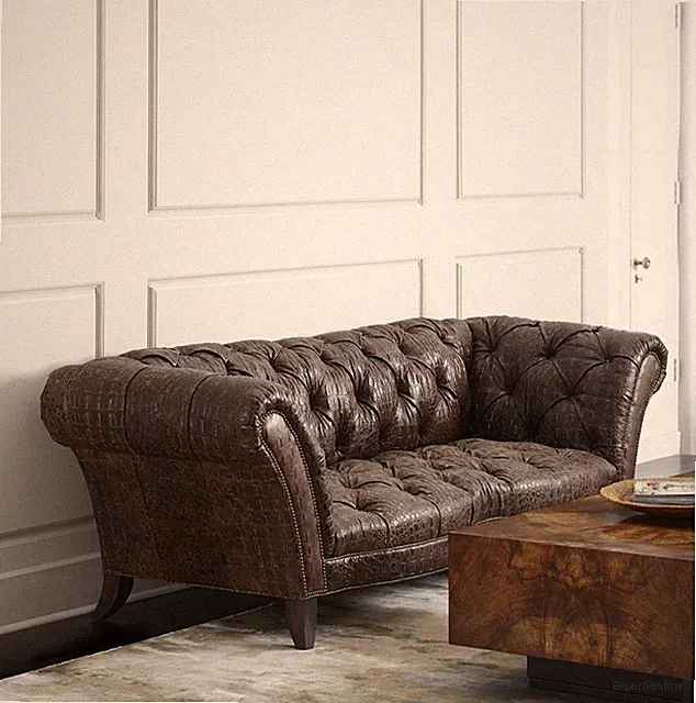Old Hickory Tannery Fritz Tufted-Leather Sofa