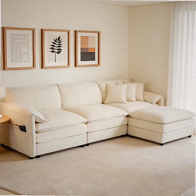 (Old:W3163S00019) Modular Sectional Sofa, Oversized Deep Seat L Shaped Couch Se