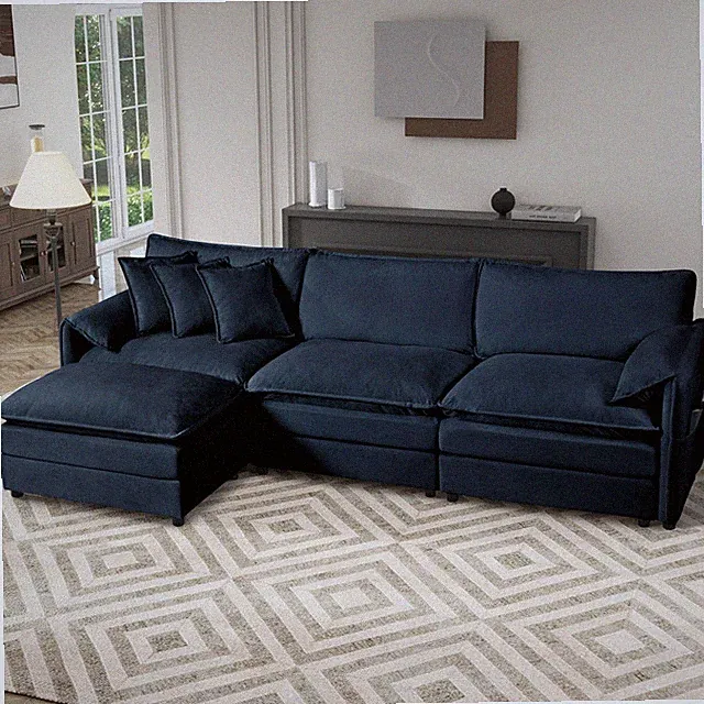(Old:W3163S00020) Modular Sectional Sofa, Oversized Deep Seat L Shaped Couch Set