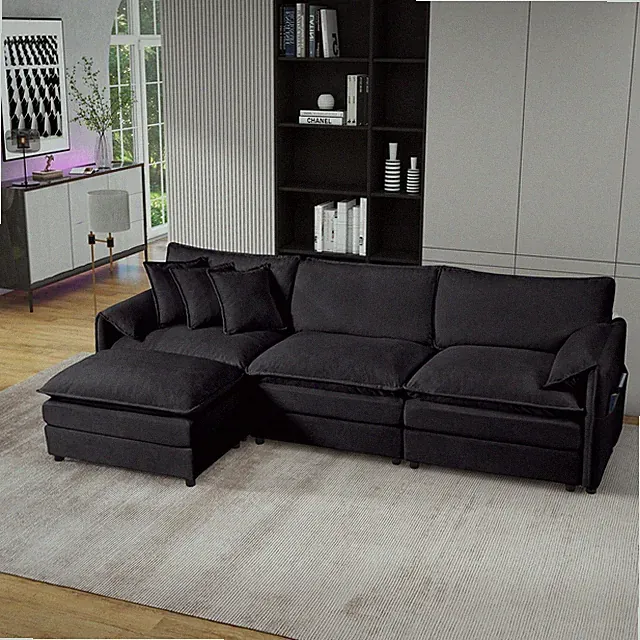 (Old:W3163S00021) Modular Sectional Sofa, Oversized Deep Seat L Shaped Couch Set