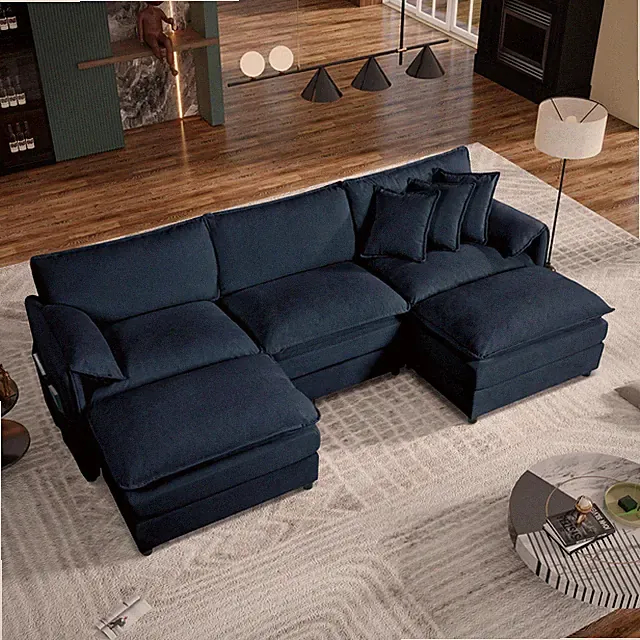 (Old:W3163S00023) Modular Sectional Sofa, Oversized Deep Seat U Shaped Couch Set