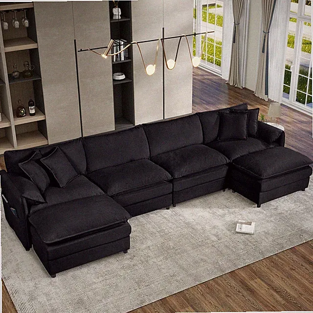 (Old:W3163S00030) Modular Sectional Sofa, Oversized Deep Seat U Shaped Couch Set